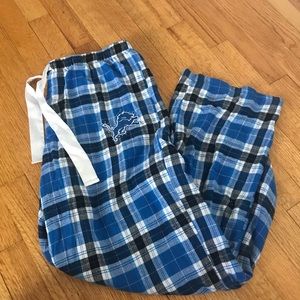 Plaid lion pajama pants
